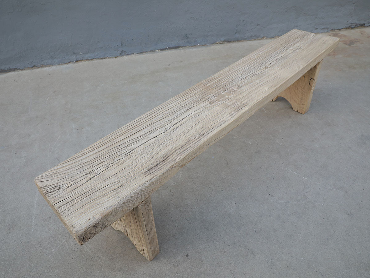 Bari Bench Approx. 82.6x13.7x20H Rustic Vintage Elm Wood