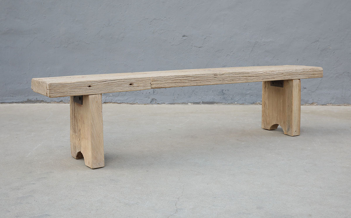 Bari Bench Approx. 82.6x13.3x20H Rustic Vintage Elm Wood