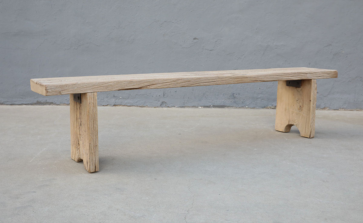 Bari Bench Approx. 86.2x13.3x20H Rustic Vintage Elm Wood