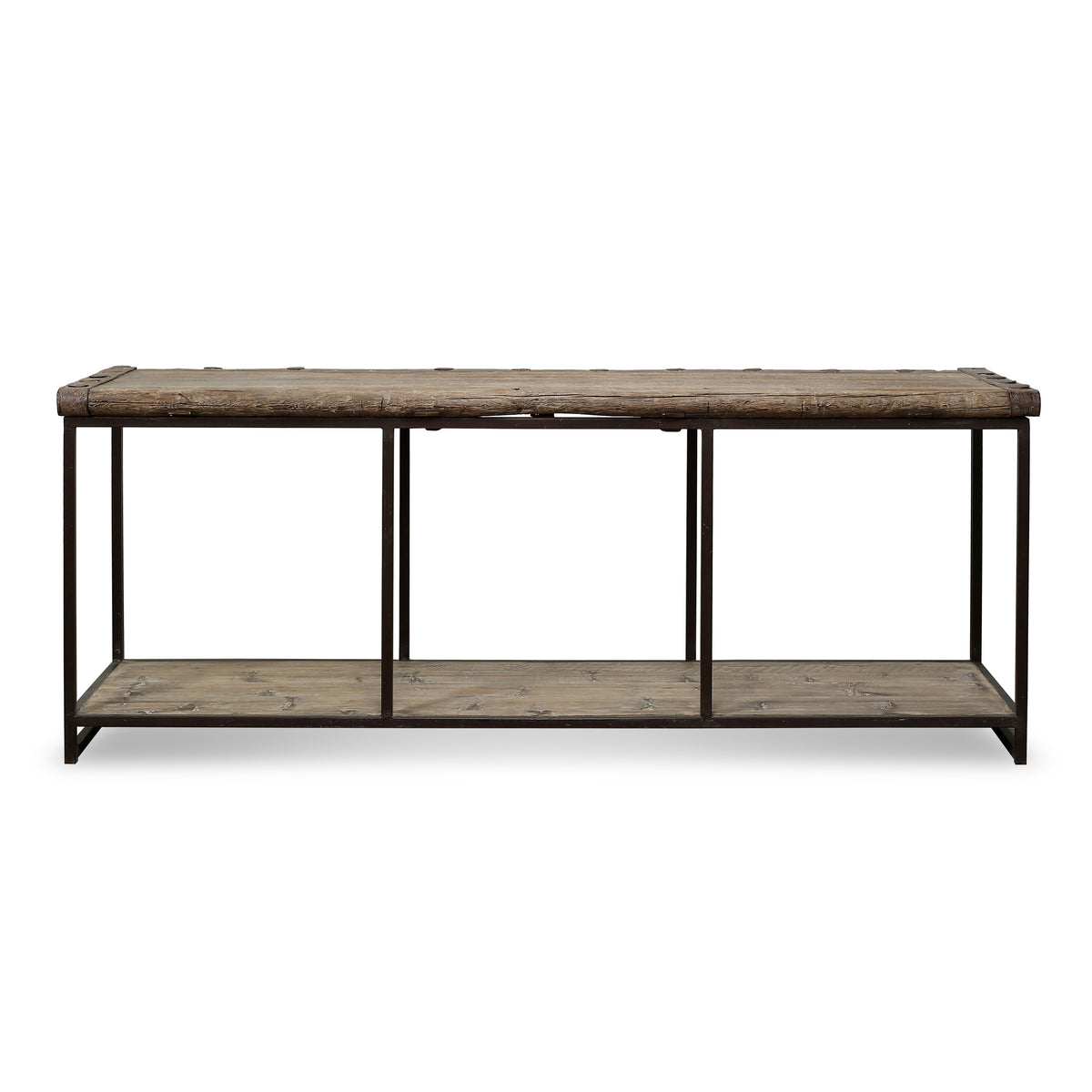 Approx. 87" Long 25" Deep Vintage Door Console with Storage Shelf