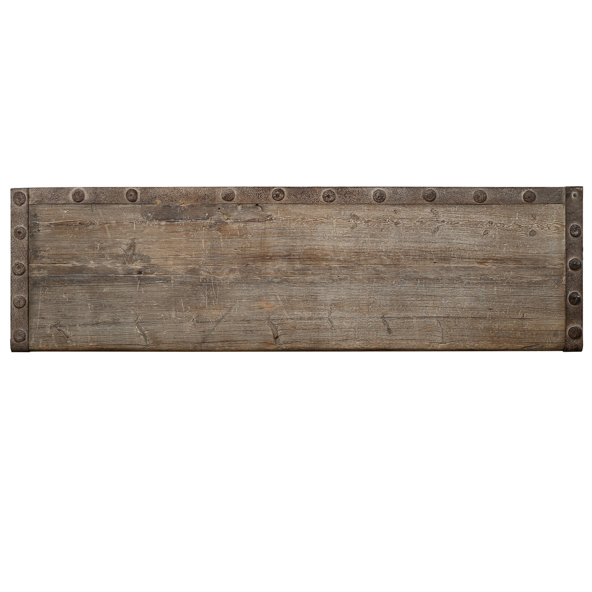 Approx. 87" Long 25" Deep Vintage Door Console with Storage Shelf