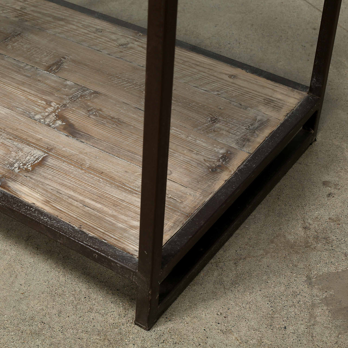 Approx. 87" Long 25" Deep Vintage Door Console with Storage Shelf