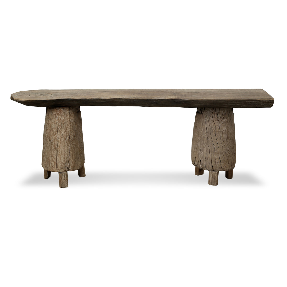 Approx. 87 Inches Long Live Edge Console Weathered Natural