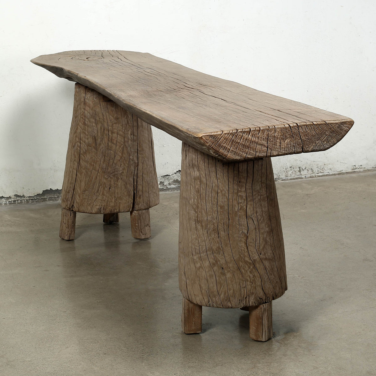 Approx. 87 Inches Long Live Edge Console Weathered Natural