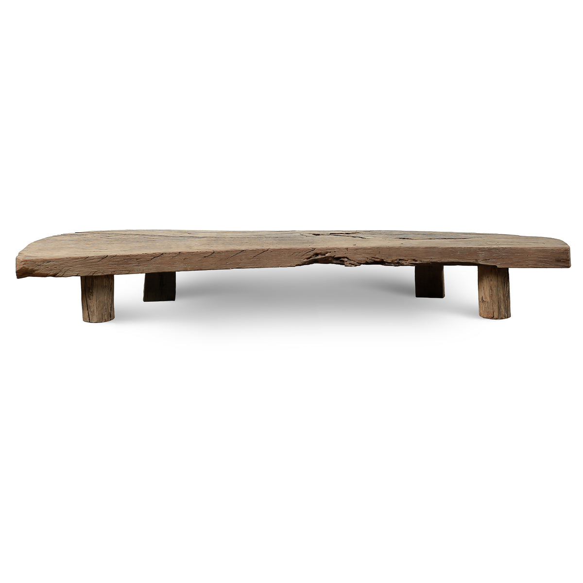 Approx. 100 Inches Wide 24 Inches Deep Live Edge Vintage Table/Bench Weathered Natural