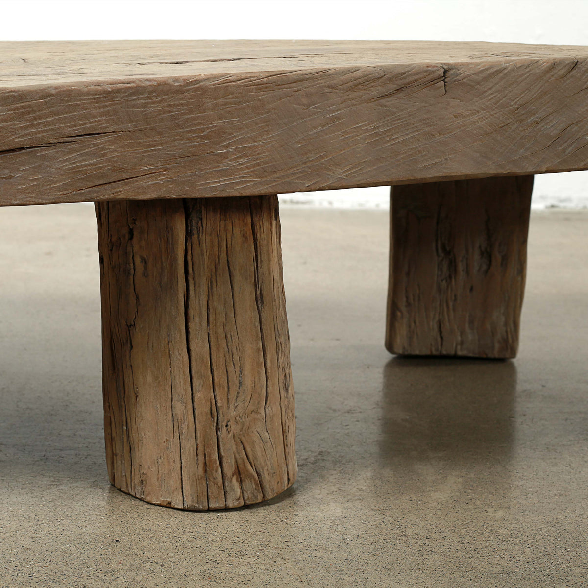 Approx. 100 Inches Wide 24 Inches Deep Live Edge Vintage Table/Bench Weathered Natural