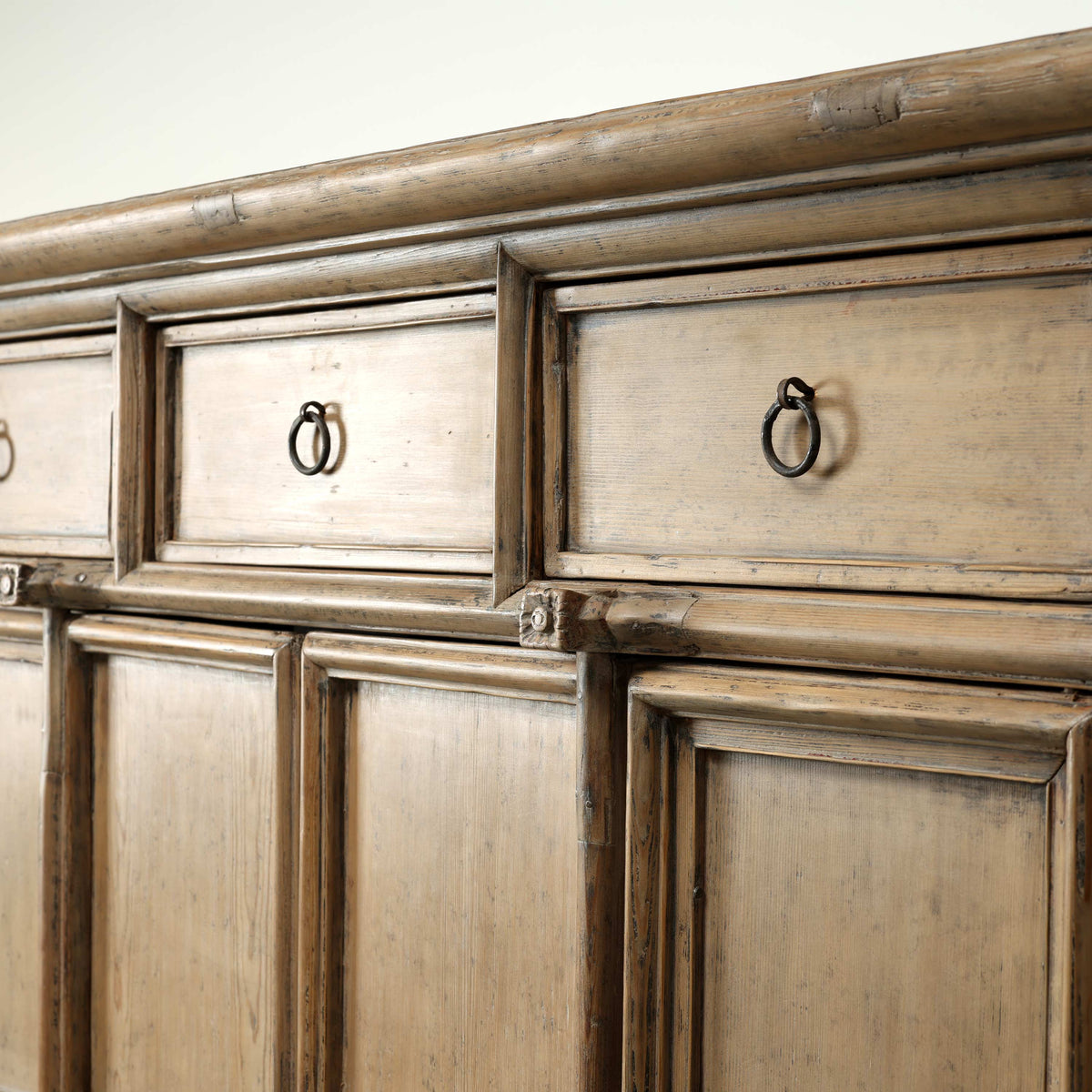 Approx. 61" Wide 70" Tall Ming Harmony Storage Cabinet with Six Drawers Weathered Natural