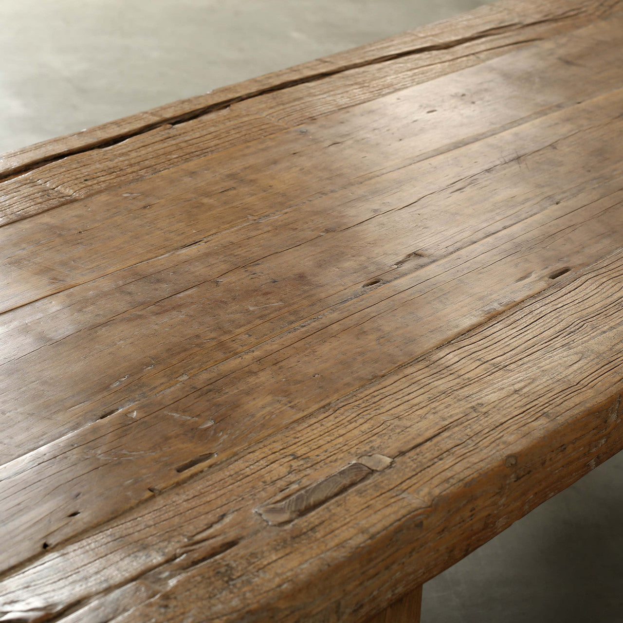 Customized Ming Style Dining Table Weathered Natural 89.76"L x 43"D x 29.92"H image