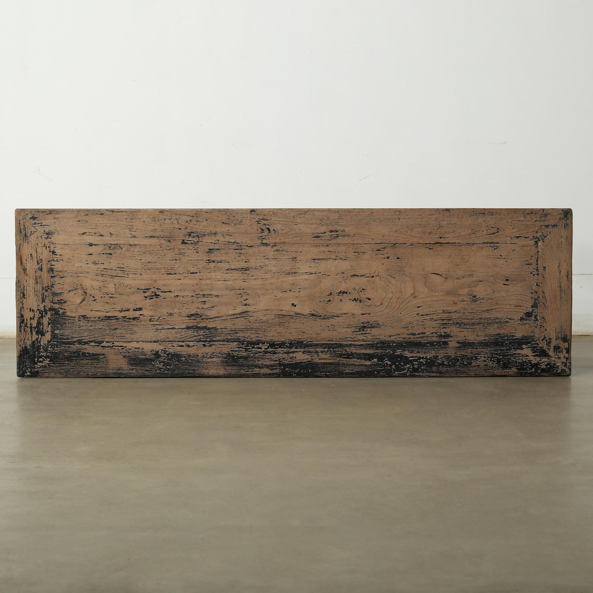 Approx. 65 Inches Wide Antique Entry Table with 7 Drawers Distressed Black