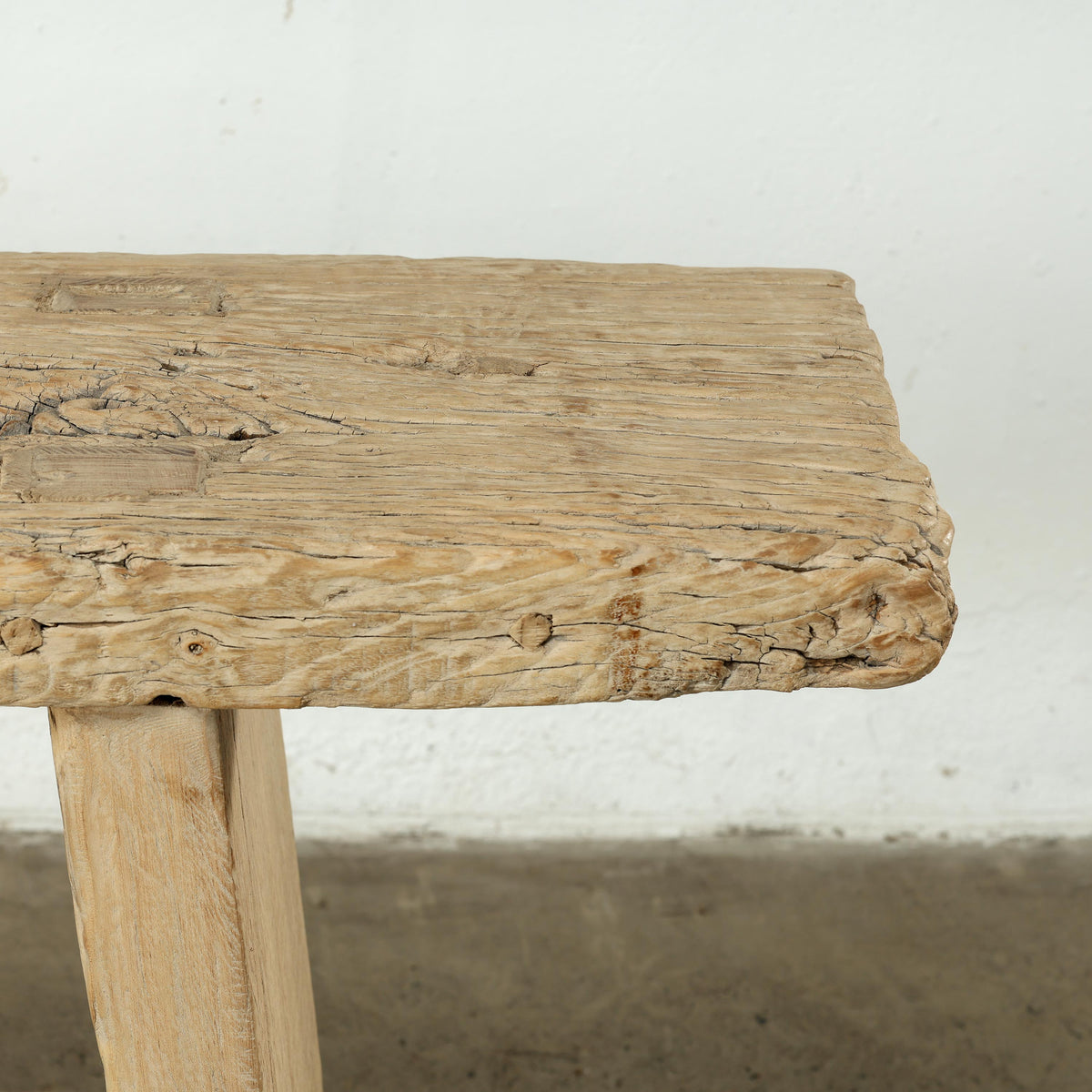 Vintage Console 83" Wide with Tapered Leg Weathered Natural