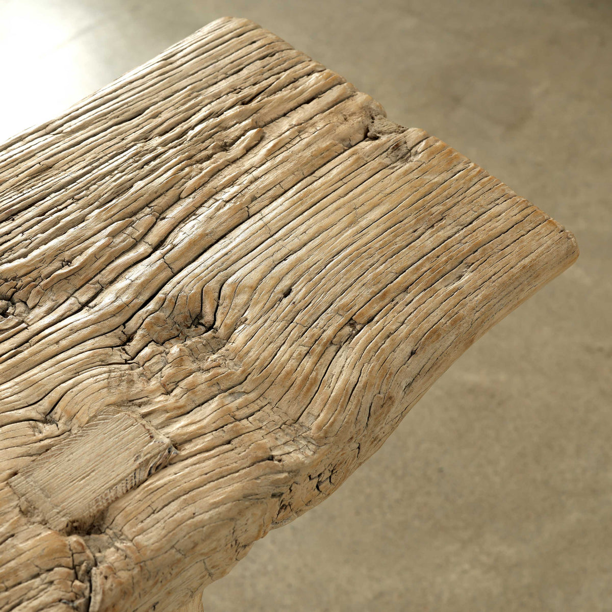 Vintage Console 83" Wide with Tapered Leg Weathered Natural