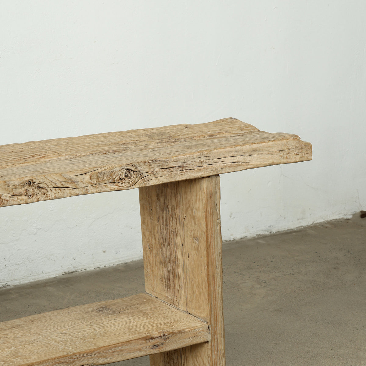 Vintage Console 74" Wide with Tapered Leg Weathered Natural