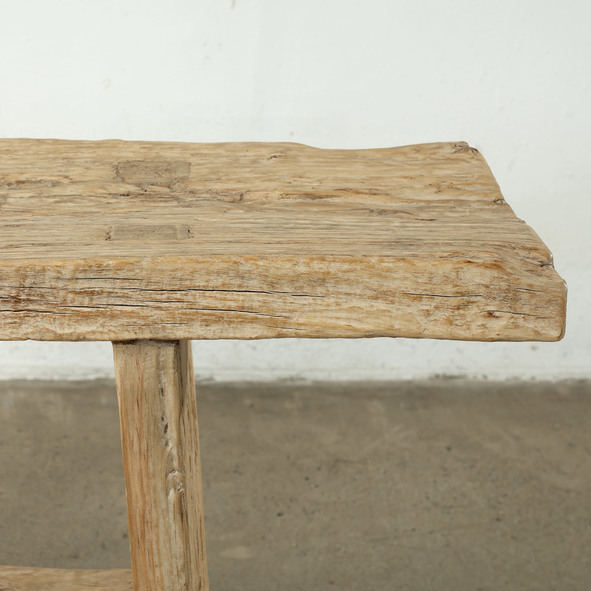 Vintage Console 74" Wide with Tapered Leg Weathered Natural