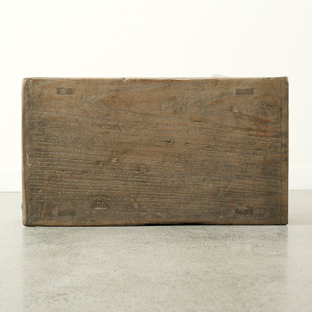 Approx.29 Inches Vintage Table with Storage Weathered Natural
