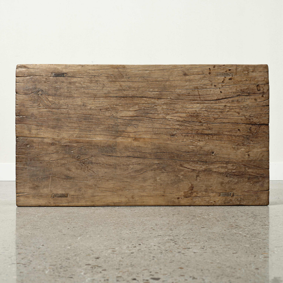 Approx. 44 Inches Vintage Table with Storage, Weathered Natural