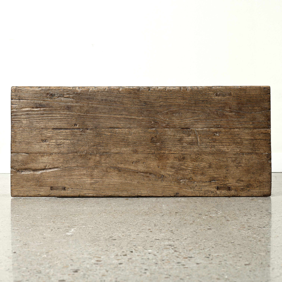 Approx. 42 Inches Vintage Table with Storage, Weathered Natural