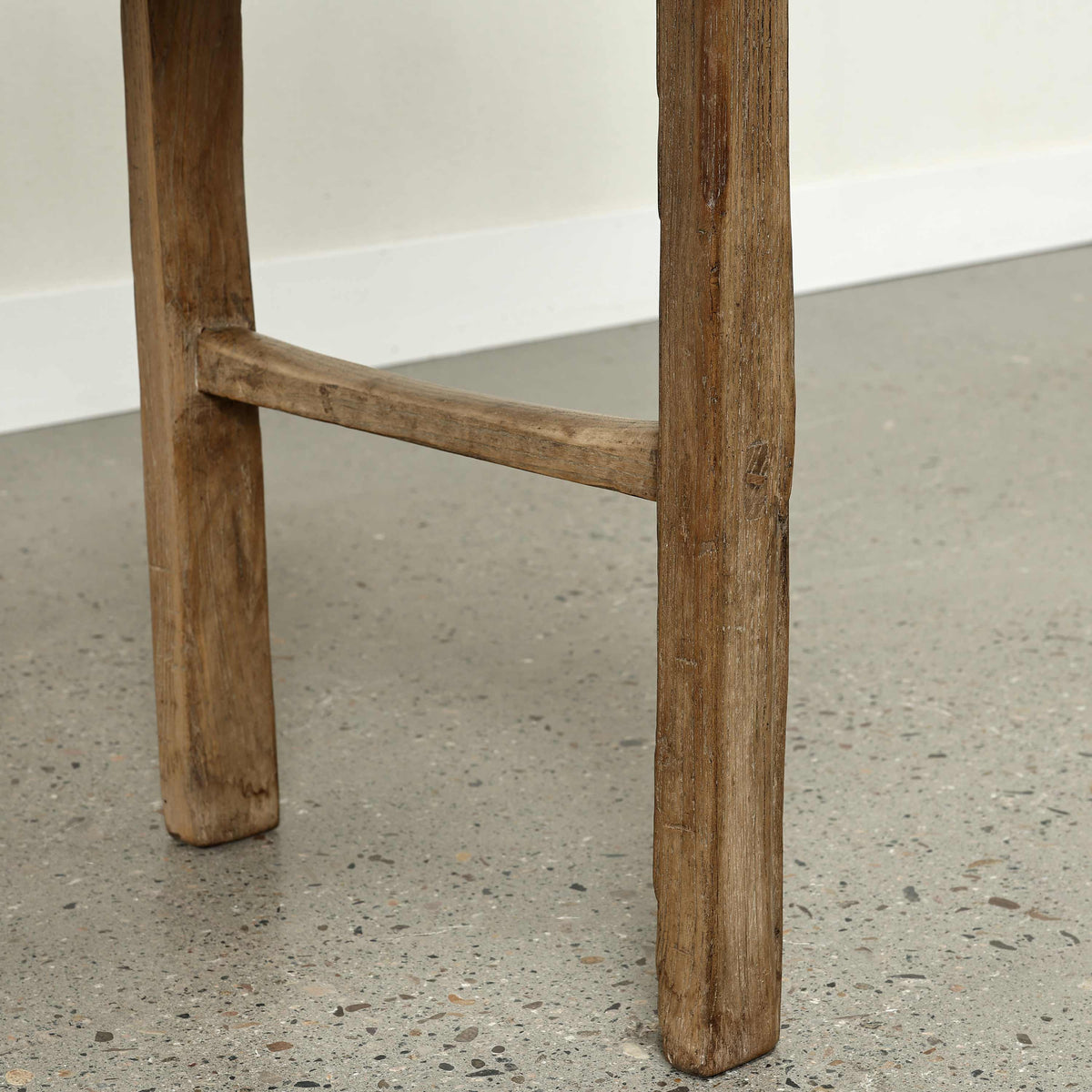 Approx. 42 Inches Vintage Table with Storage, Weathered Natural