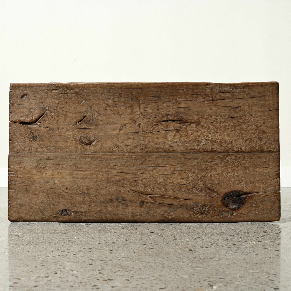 Approx. 39 Inches Vintage Table with Storage, Weathered Natural