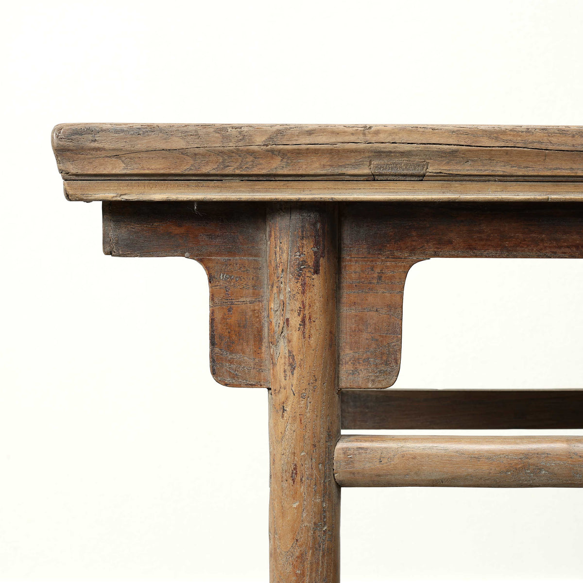 Vintage Narrow Console 40" Wide 13.8" Deep Weathered Natural