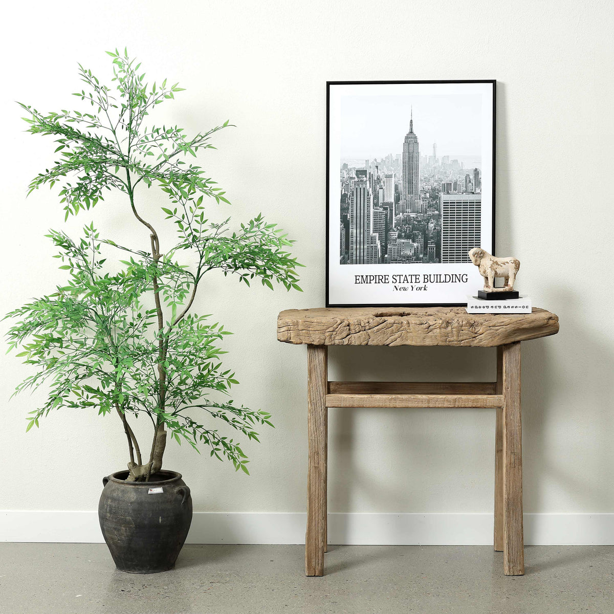 Vintage Narrow Console 37.4" Wide 15"Deep Weathered Natural