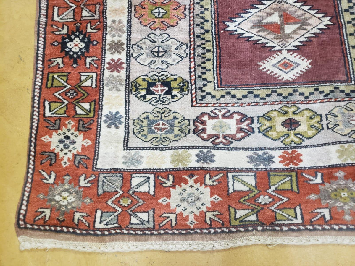 4x8 Turkish Rug - Turkish Oriental Carpet - Tribal Rug - Talesh Rug - Hand Knotted Wool Area Rug 4' 4" x 7' 6" Bedroom Rug Vintage - Jewel Rugs, view 9