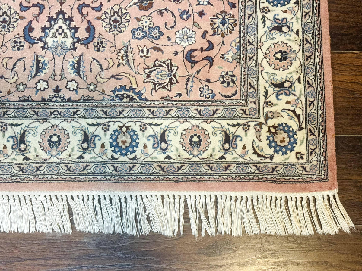 Pak Persian Rug 4x6, Pink and Cream, Very Fine 225 KPSI, Handmade Wool Oriental Carpet - Jewel Rugs, view 10