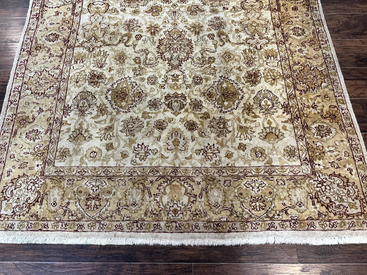 Turkish Oushak Rug 6x9, Vintage, Beige - Jewel Rugs, view 5