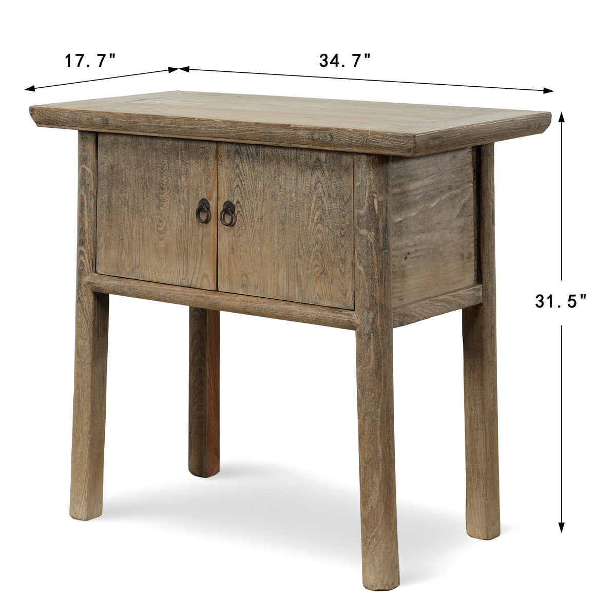 Vintage Table with Two Doors 35x18x31.5H