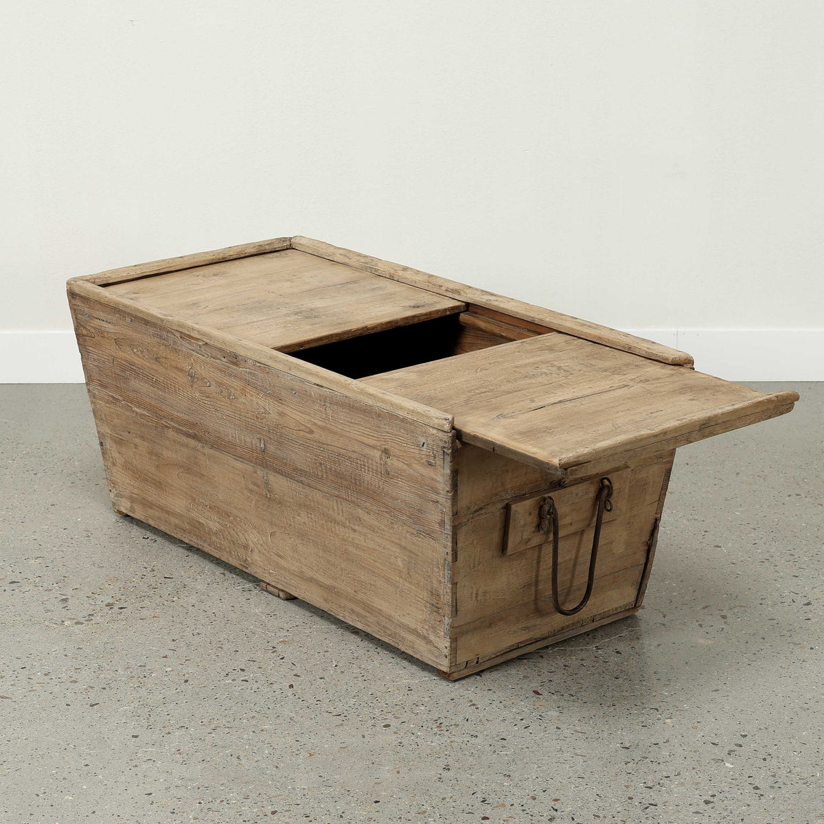 Vintage Storage Trunk Coffee Table with Iron Stapples 42"W 21"D