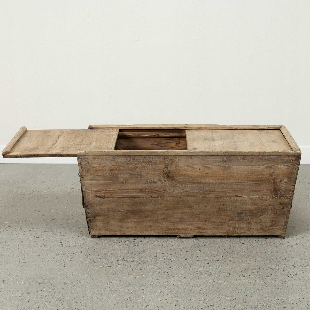 Vintage Storage Trunk Coffee Table with Iron Stapples 42"W 21"D