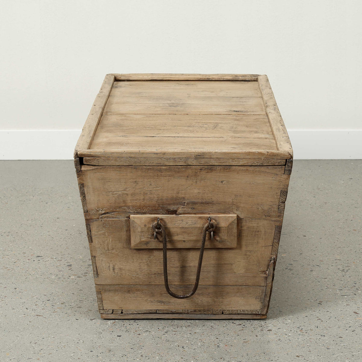 Vintage Storage Trunk Coffee Table with Iron Stapples 42"W 21"D