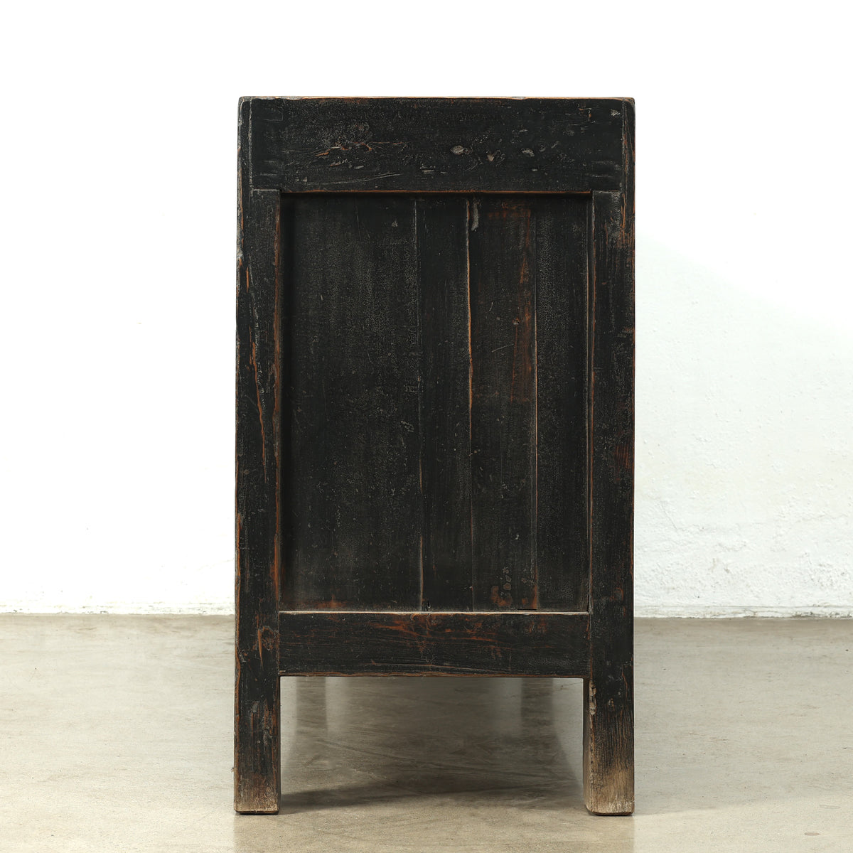 81" W Vintage Counter Table Distressed Black