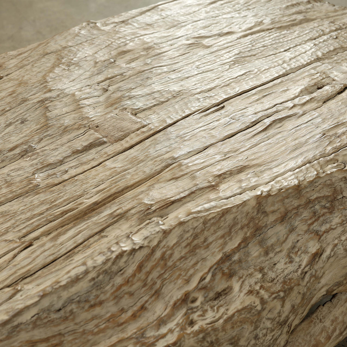 Live Edge Vintage Coffee Table Weathered Natural Oak 50x26x15.3H