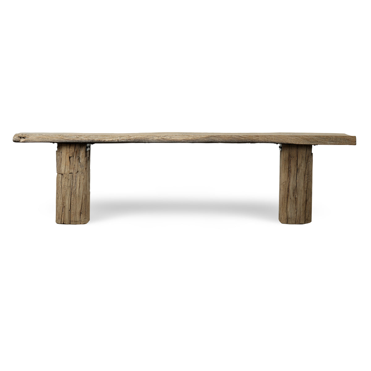 Approx. 120 Inches Long Ancient Round-Post Live-Edge Console