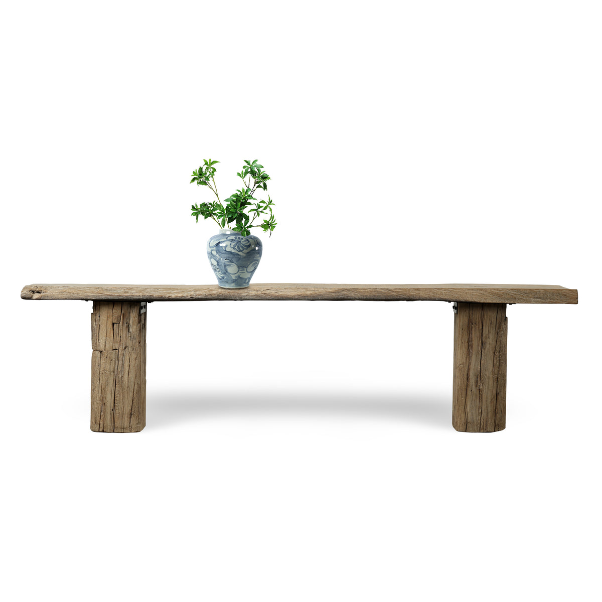 Approx. 120 Inches Long Ancient Round-Post Live-Edge Console