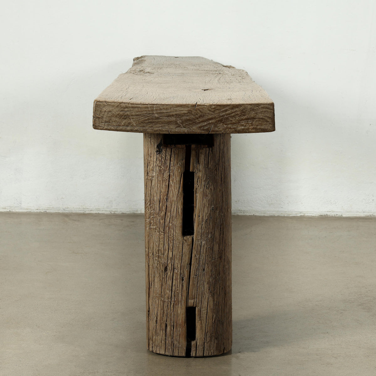 Approx. 120 Inches Long Ancient Round-Post Live-Edge Console
