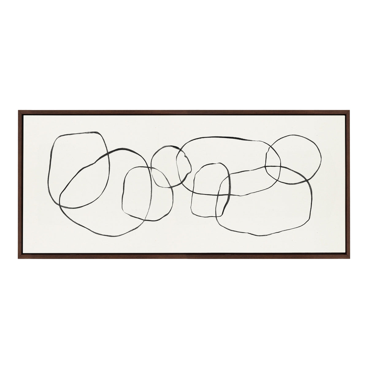 Sylvie Dancing Circles Framed Canvas by Teju Reval