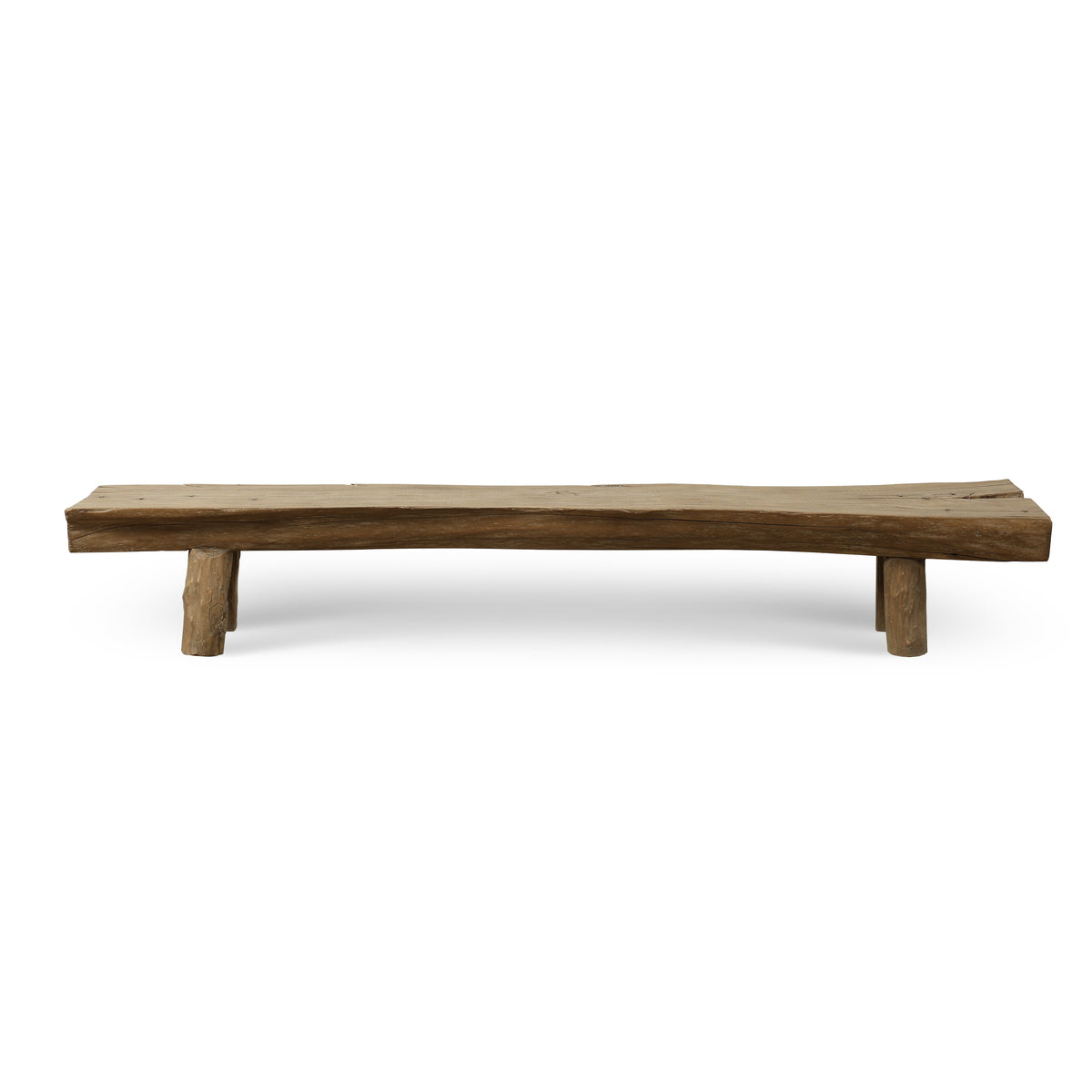 Approx. 100 Inches Long Rustic Riverbend Low Bench