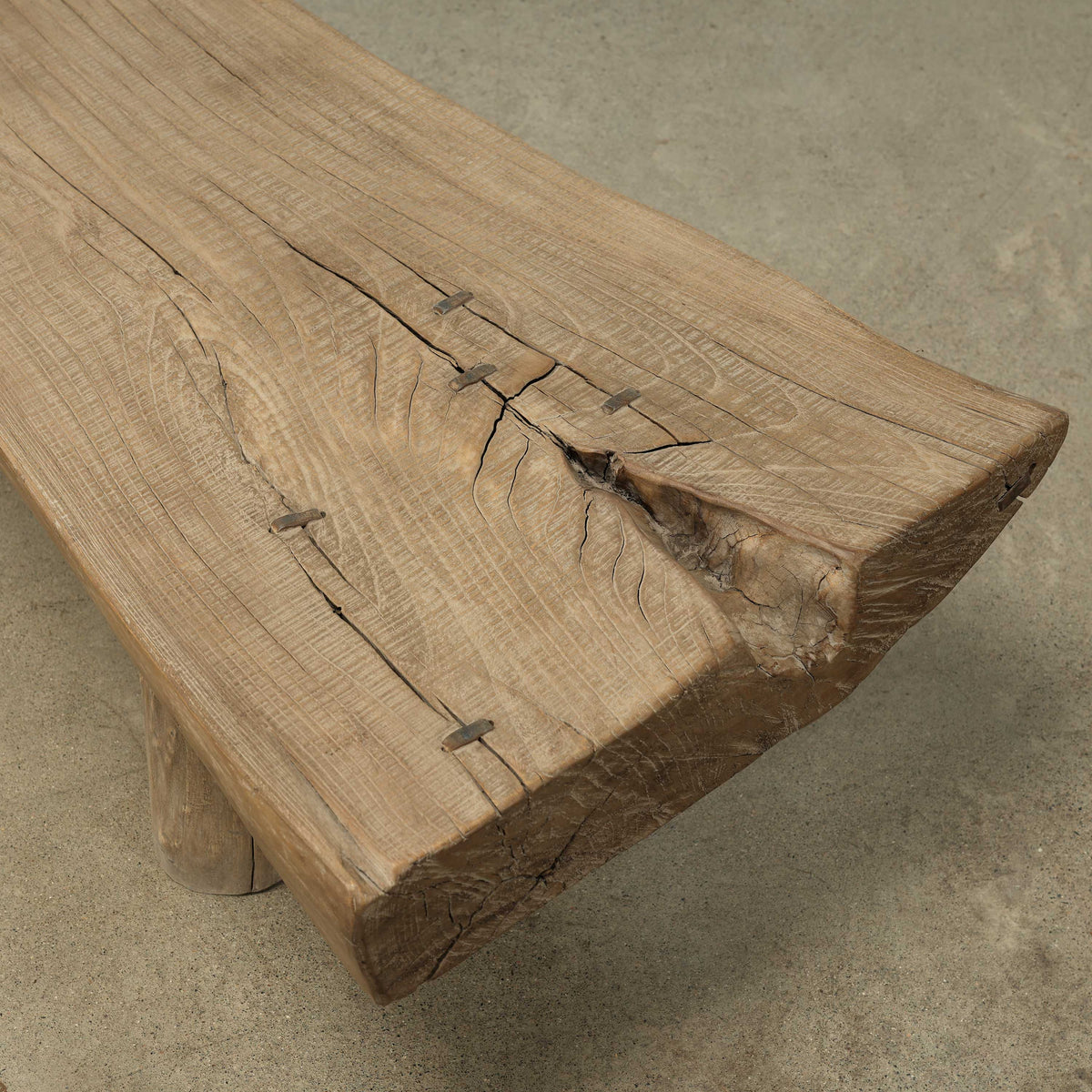Approx. 100 Inches Long Rustic Riverbend Low Bench