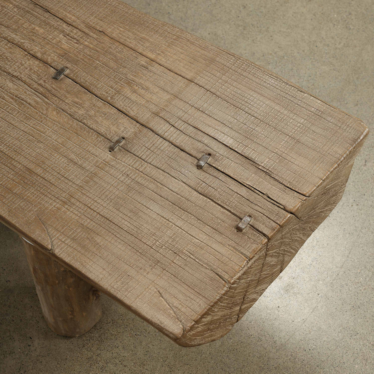 Approx. 100 Inches Long Rustic Riverbend Low Bench