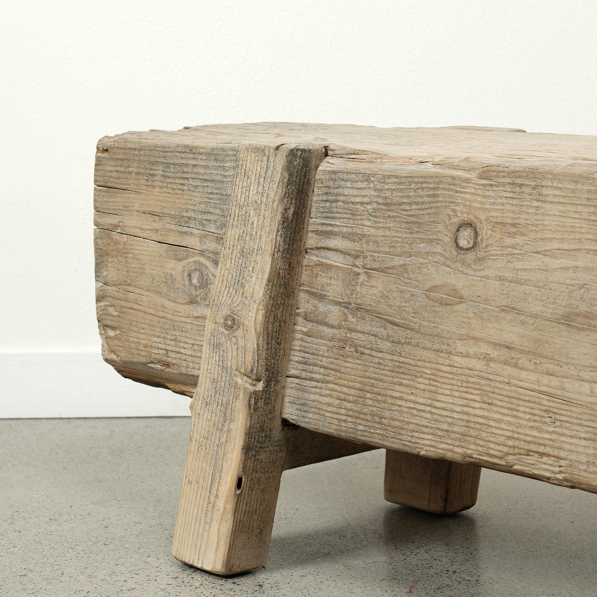 Approx 76-80 Inches Wide Vintage House Beam Bench Weathered Grey