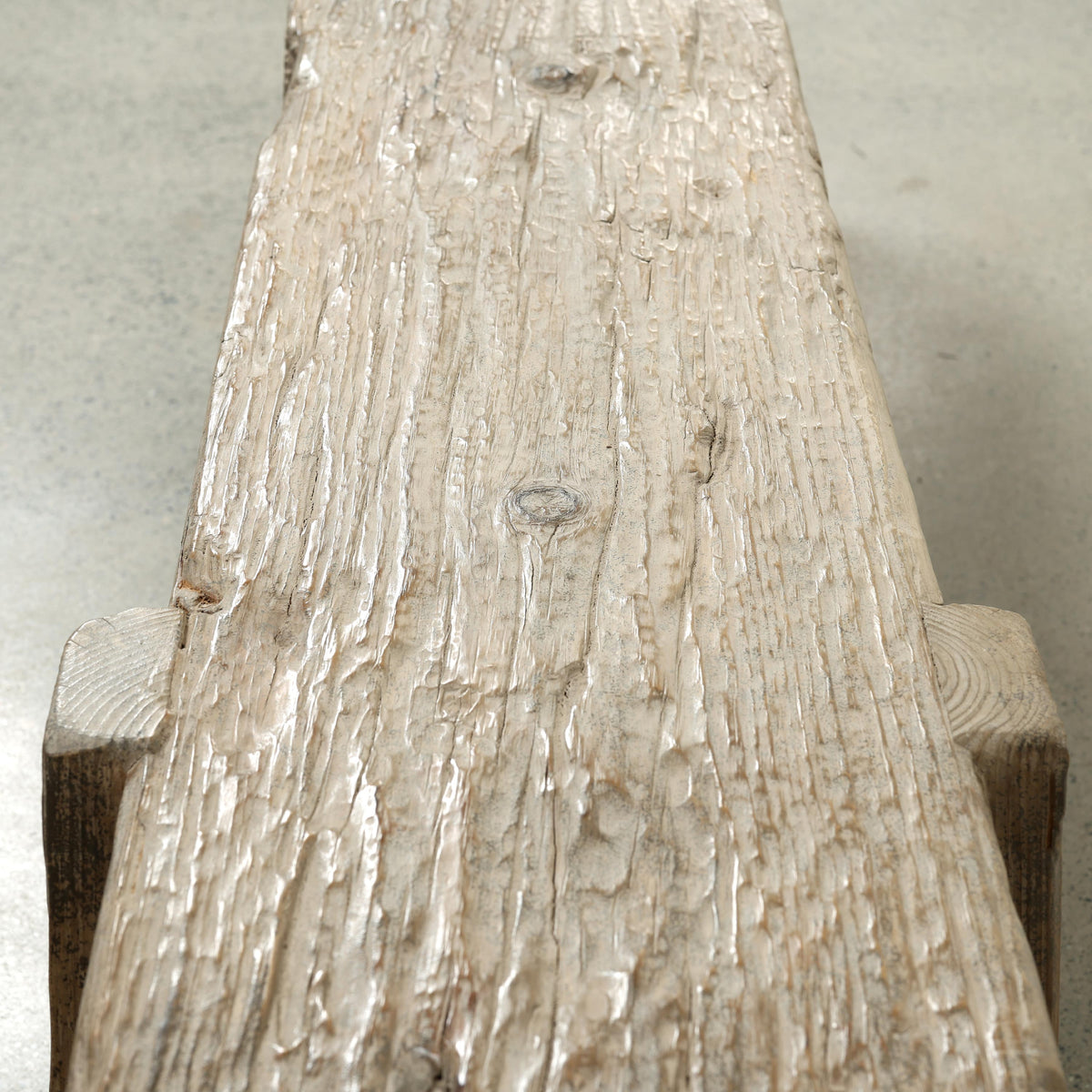 Approx 76-80 Inches Wide Vintage House Beam Bench Weathered Grey