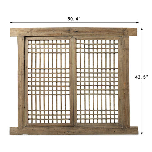 Vintage Wooden Lattice Wall Panel 50.4W x 42.5H image 2
