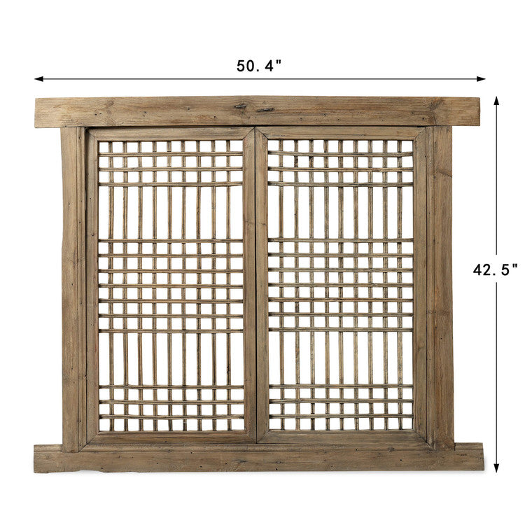 Vintage Wooden Lattice Wall Panel 50.4W x 42.5H image 3