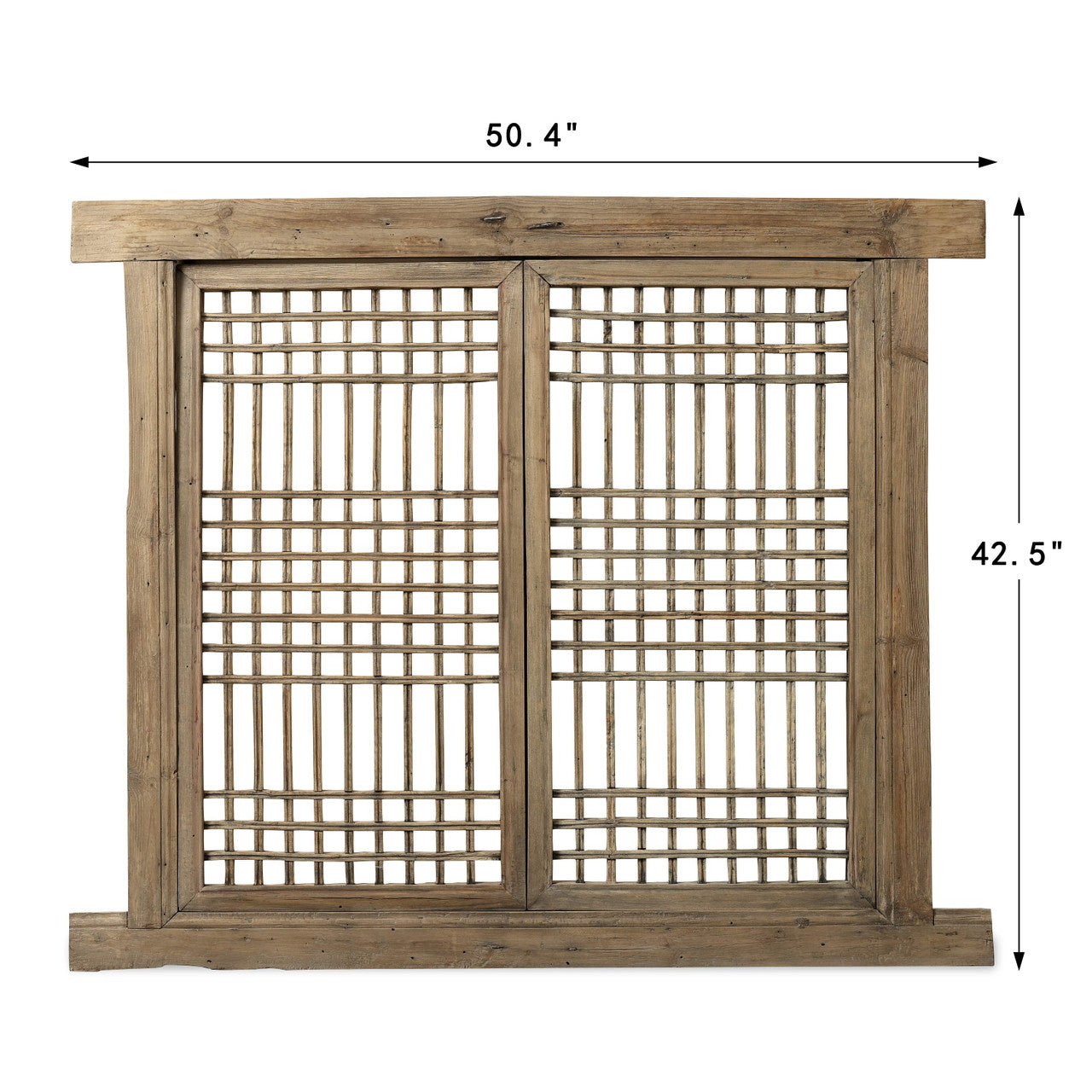 Vintage Wooden Lattice Wall Panel 50.4W x 42.5H