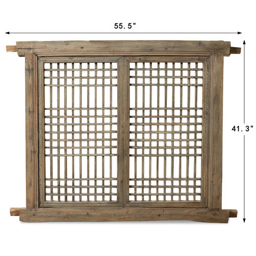 Vintage Wooden Lattice Wall Panel 49.2 W x 43.3 H image 2