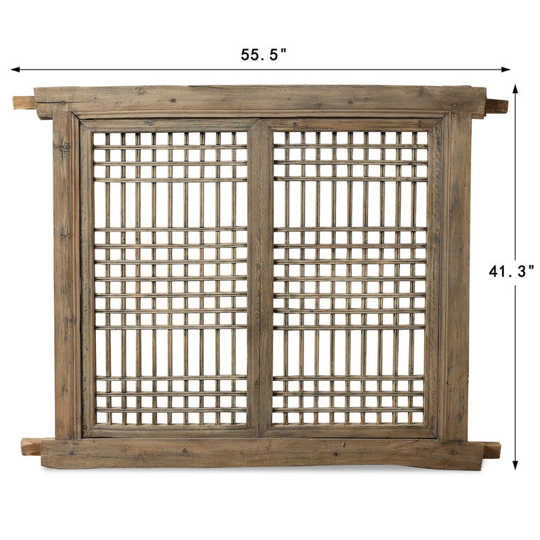 Vintage Wooden Lattice Wall Panel 49.2 W x 43.3 H image 3