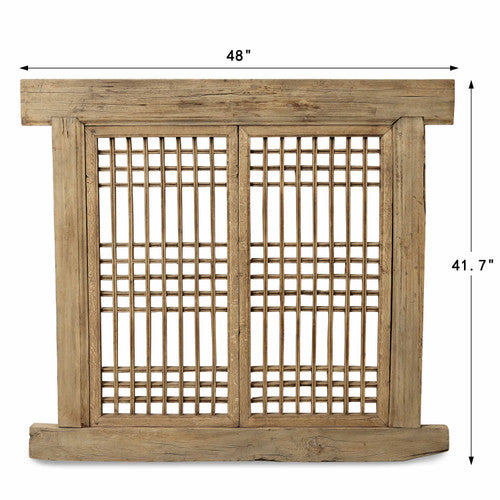 Vintage Wooden Lattice Wall Panel 49.2 W x 43.3 H image 2