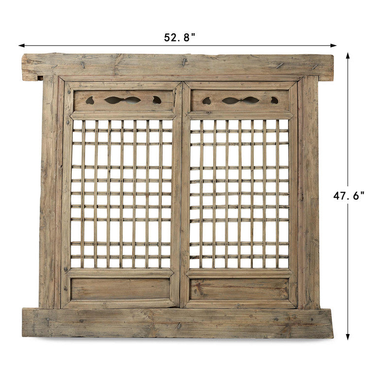 Vintage Wooden Lattice Wall Panel 49.2 W x 43.3 H image 3