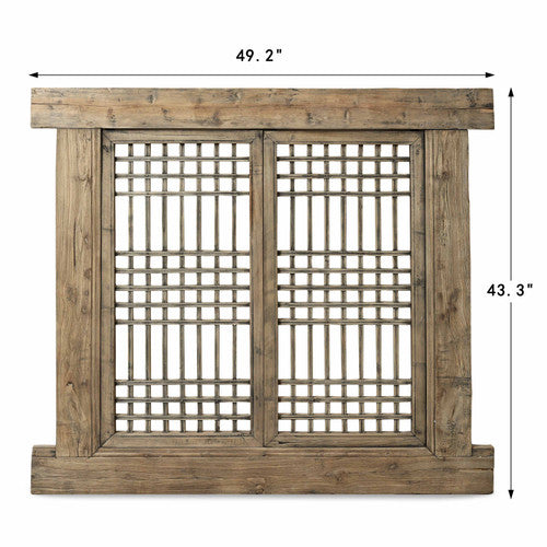 Vintage Wooden Lattice Wall Panel 49.2 W x 43.3 H image 2